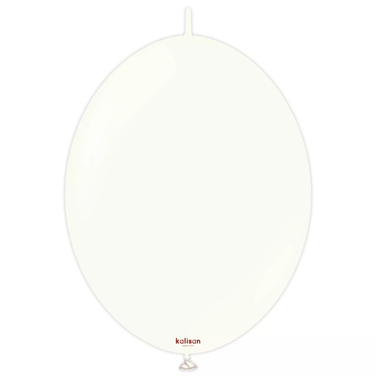 Kalisan 12 inch Retro White K-Link Latex Balloons