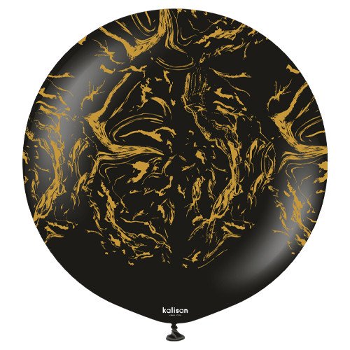Kalisan 24 inch Nebula Print Black Latex Balloon