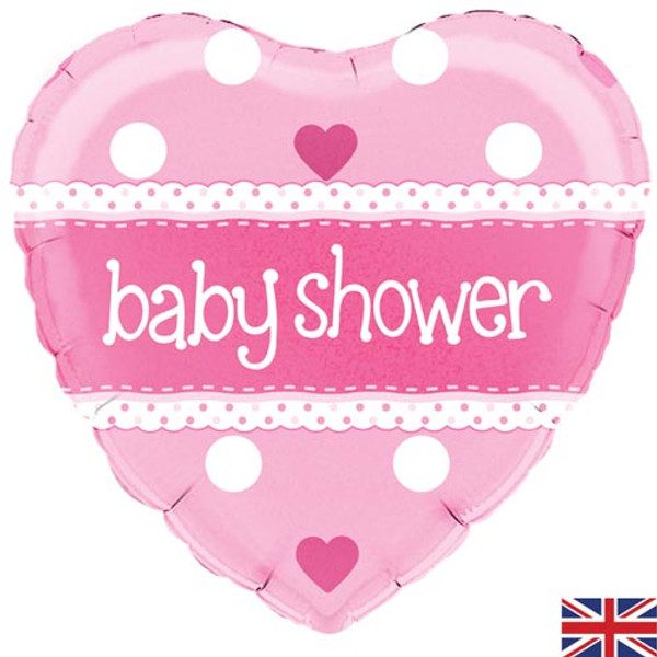 Oaktree 18 inch Baby Shower Pink Heart Foil Balloon_228182-Baby-Shower-500__53706