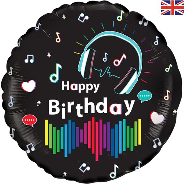 Oaktree 18 inch Birthday Music & Media Foil Balloon_229769-500__10699