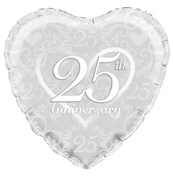 Oaktree 18 inch Happy 25th Anniversary Filigree Foil Balloon_bg229257_Happy_25thAnniversaryFiligree.webp