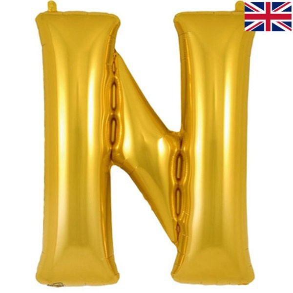 Oaktree 34 inch Letter N Gold Foil Balloon_605275-500__16187