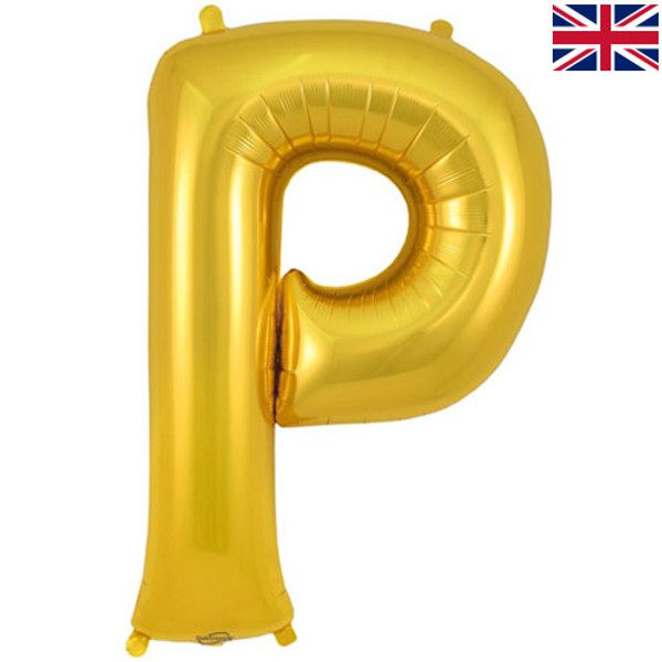 Oaktree 34 inch Letter P Gold Foil Balloon_605299-500__65352