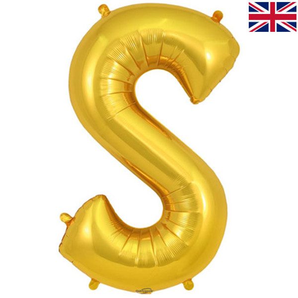 Oaktree 34 inch Letter S Gold Foil Balloon_605329-500__33779