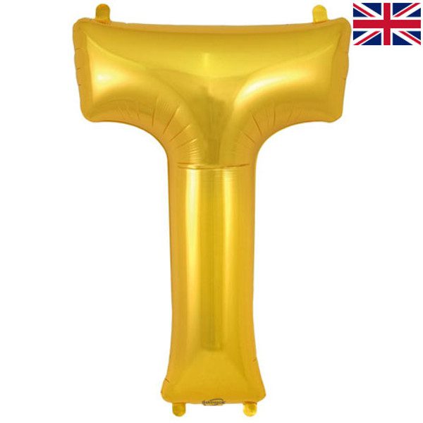 Oaktree 34 inch Letter T Gold Foil Balloon_605336-500__10786