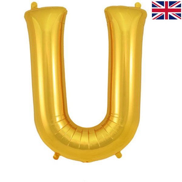 Oaktree 34 inch Letter U Gold Foil Balloon_605343-500__71365