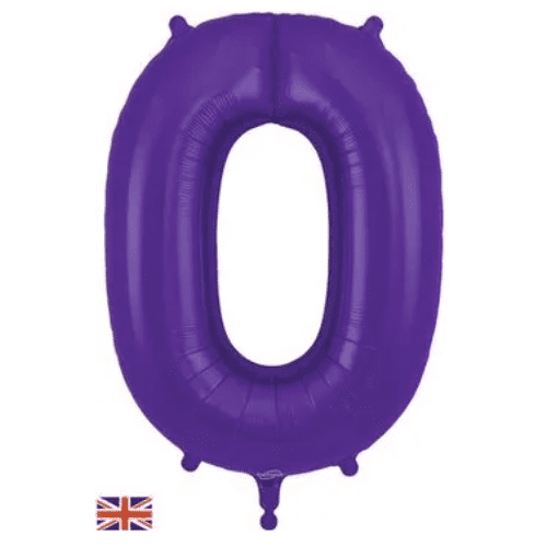 Oaktree 34 inch Purple Foil Number Balloons 0_607101