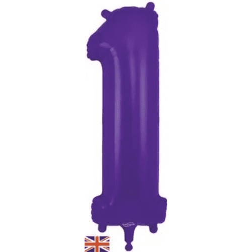 Oaktree 34 inch Purple Foil Number Balloons 1_607118