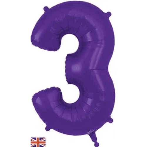 Oaktree 34 inch Purple Foil Number Balloons 3_607132