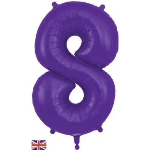 Oaktree 34 inch Purple Foil Number Balloons 8_607187
