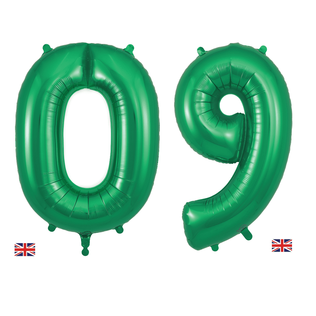 Oaktree-34inch-Number 0-9-Green