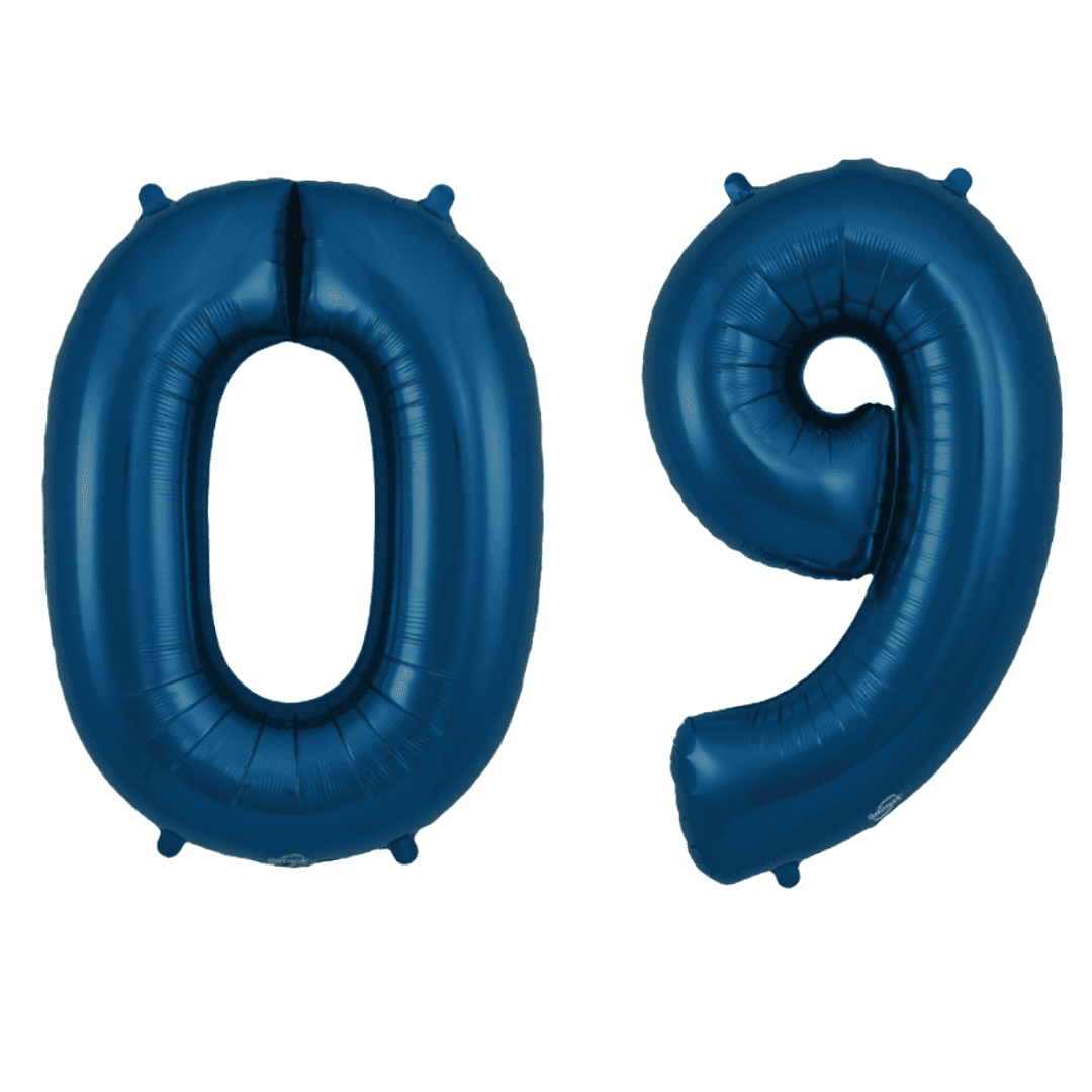 Oaktree-34inch-Number 0-9-Matte-Navy Blue