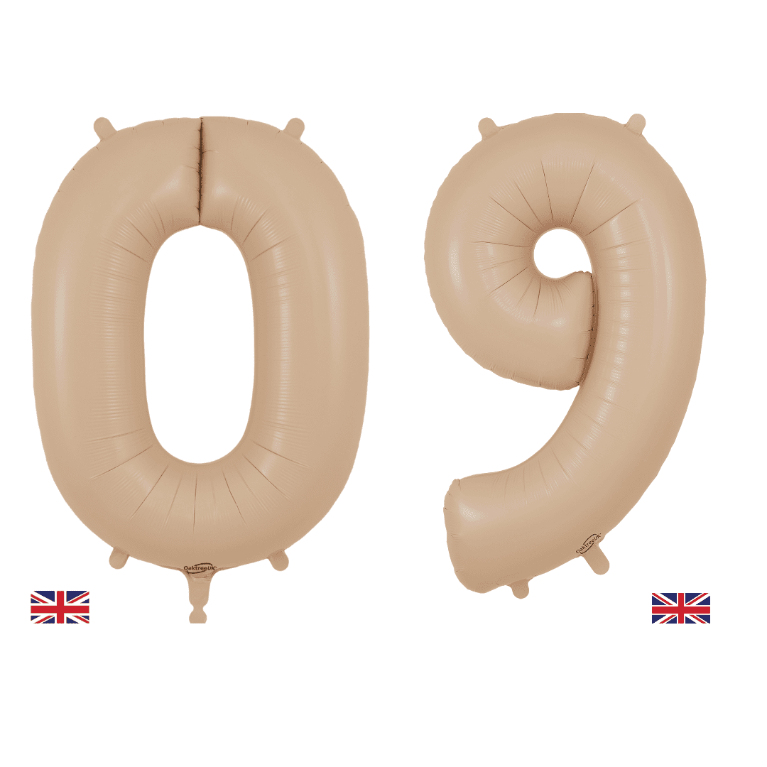 Oaktree 34 inch Matte Nude Balloons Number 0-9