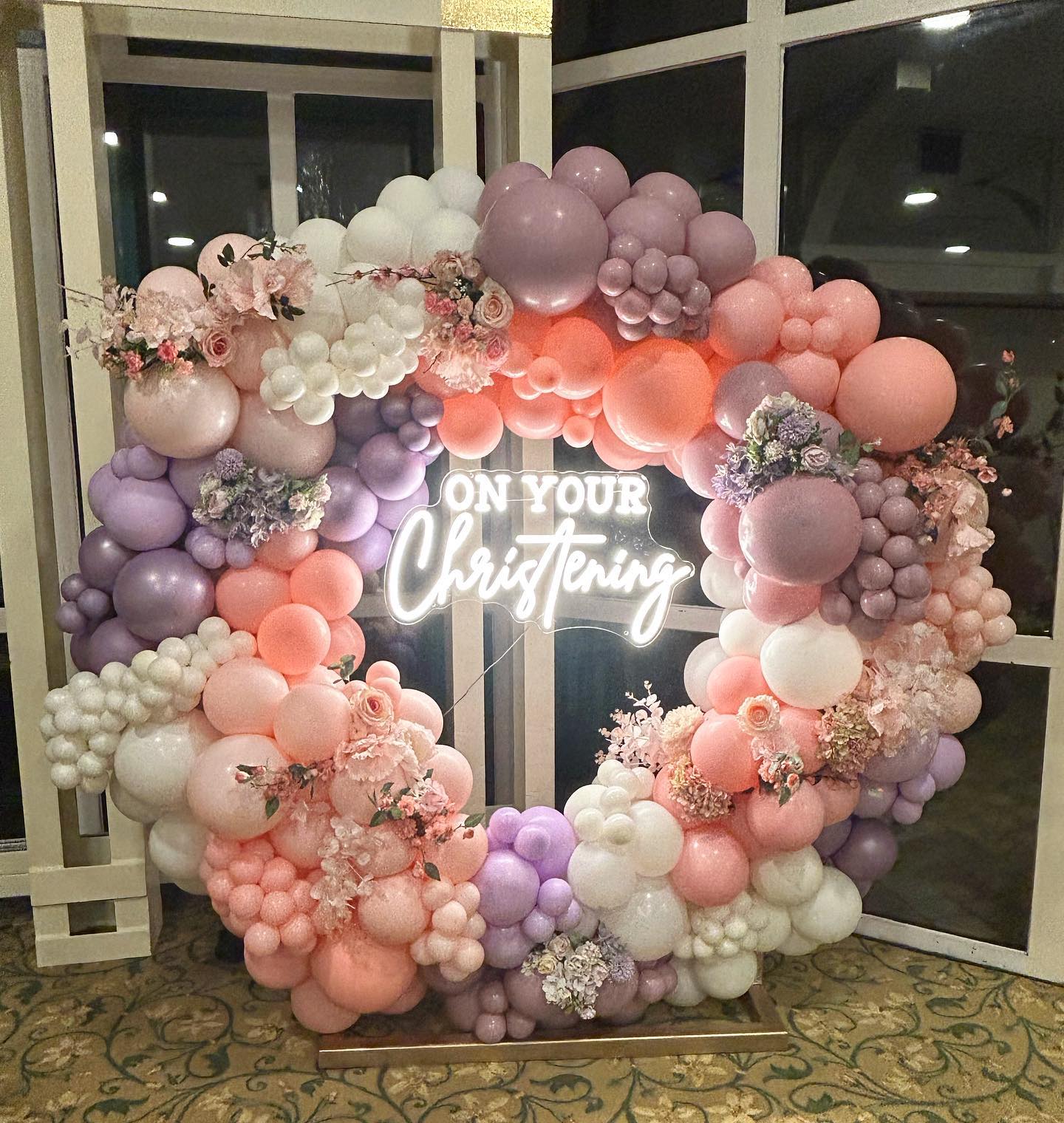 On Your Christening Neon Sign 76x43cm - Cool White