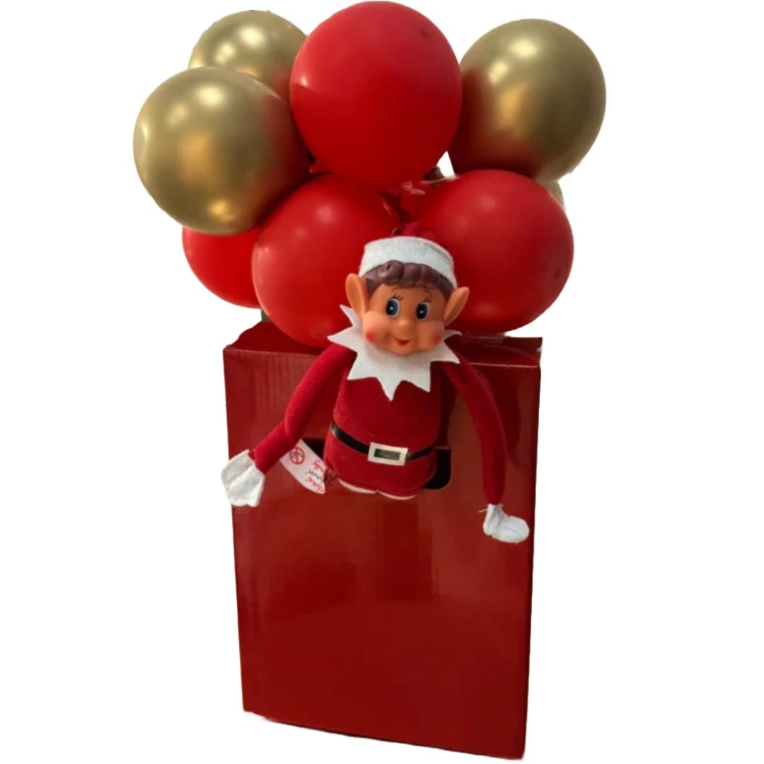 Pack Of 10 Pearlised Red Flower Boxes 18cm x 24cm elf example
