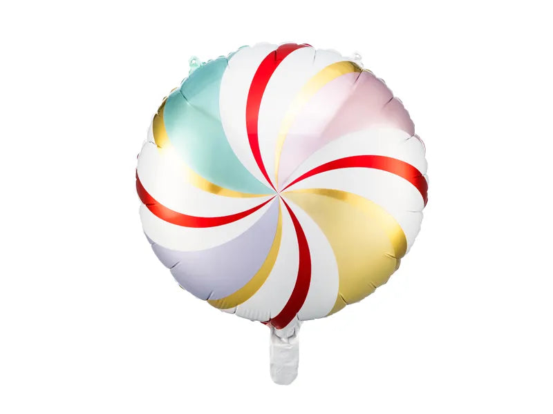Party Deco 14 inch Candy Mixed Colour Swirls Foil Balloon_FB20M-000