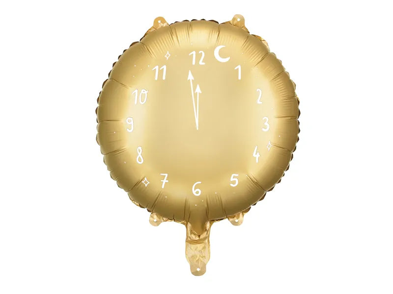 Party Deco 14 inch Gold New Year Clock Foil Balloon_FB159