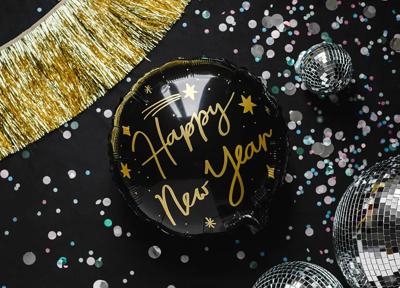 Party Deco 14 inch Happy New Year Black Foil Balloon_FB162 b