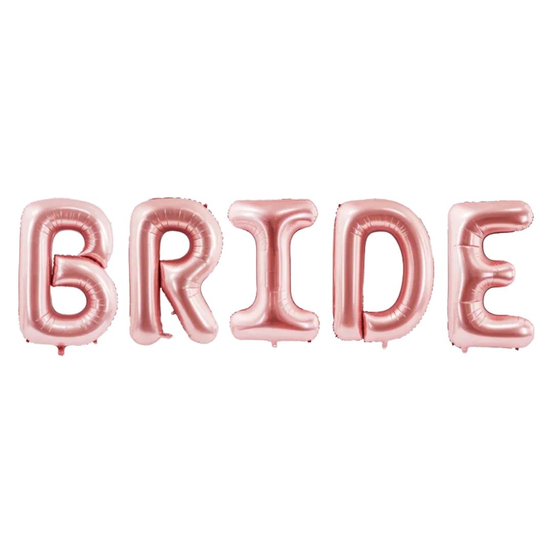 Party Deco 34 inch Bride Rose Gold Letter Foil Balloon
