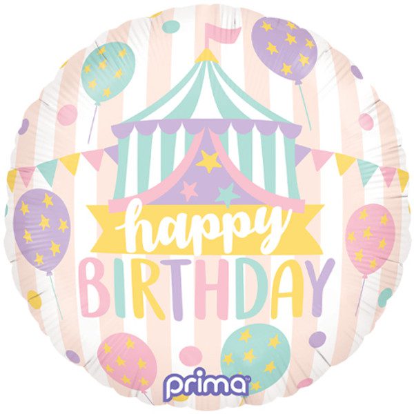 Prima 18 inch Birthday Pastel Circus Foil Balloon_PF-PCIR-18-50-1-500__52026