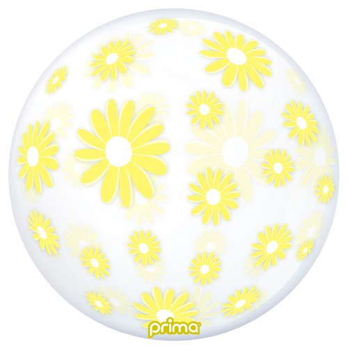 Prima 20 inch Yellow Daisies Sphere Foil Balloon