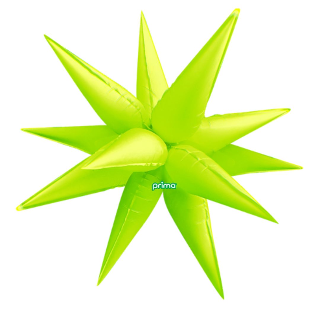 Prima 26 inch Electric Yellow Starburst Deco Balloon (Air-Filled)