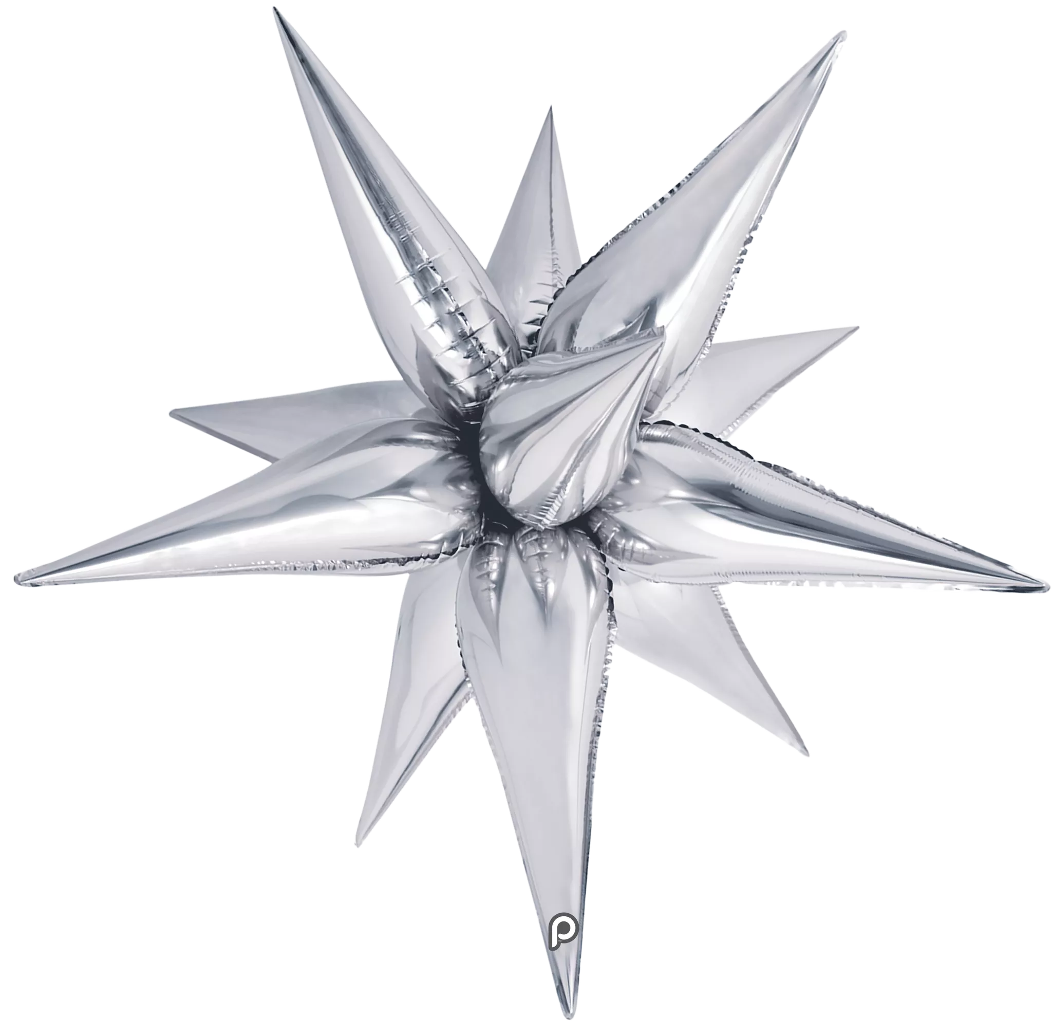 Prima 26 inch Silver Starburst Foil Balloon