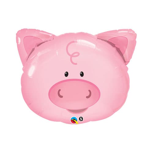 Qualatex 14 inch Playful Pig Mini Foil Balloon (Air Filled)_q41799