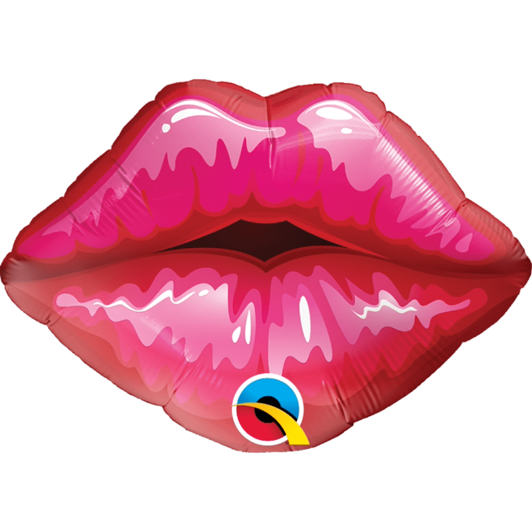 Qualatex 14 inch Red Kissey Lips Foil Balloon (unpackaged) 40213