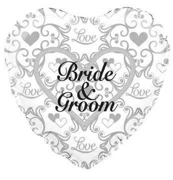 Qualatex 18 inch Bride & Groom Foil Balloon