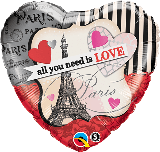 Qualatex 18 inch Happy Valentine's Day Pink Heart Foil Balloon_65096