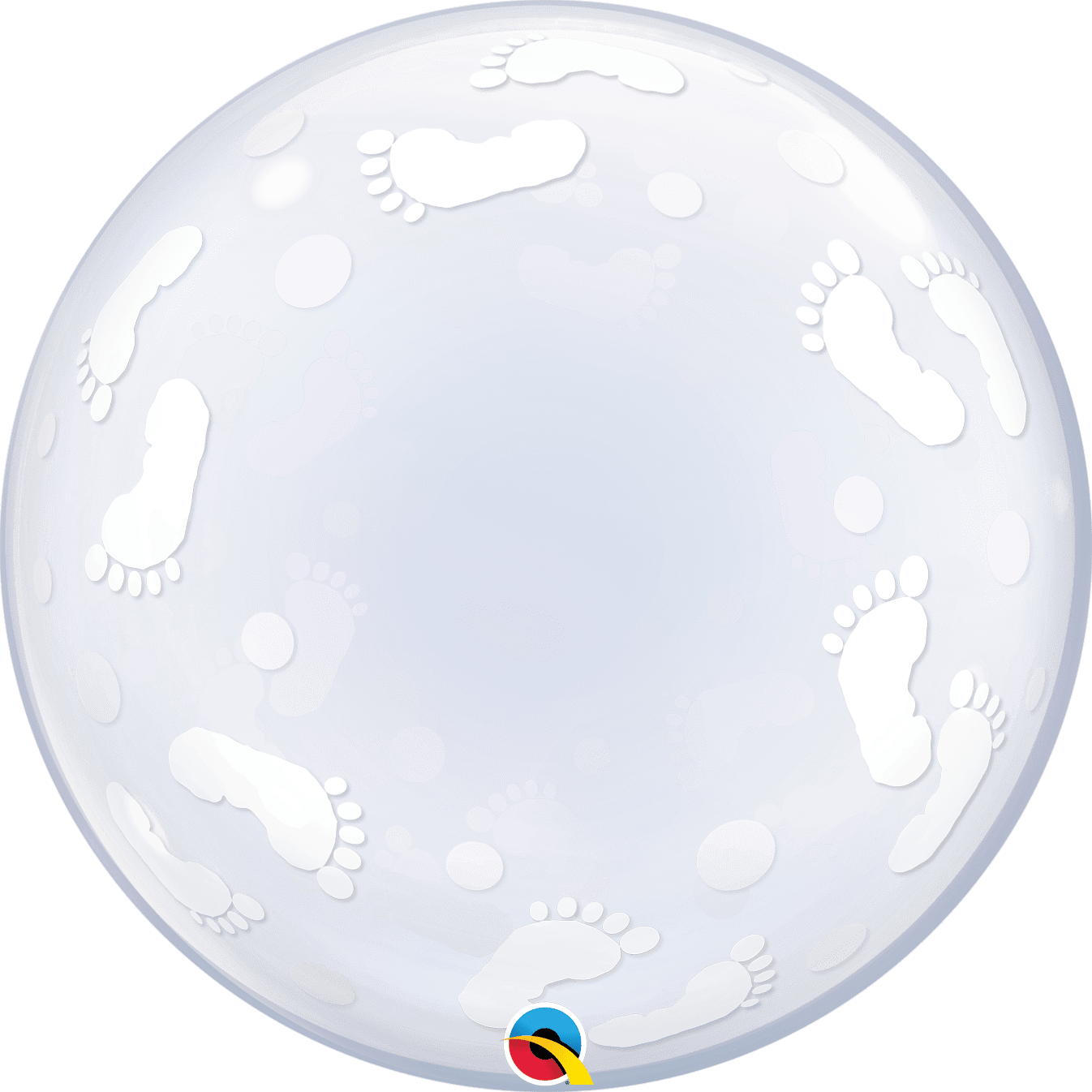 Qualatex 24 Inch Baby Footprints Deco Bubble  49459