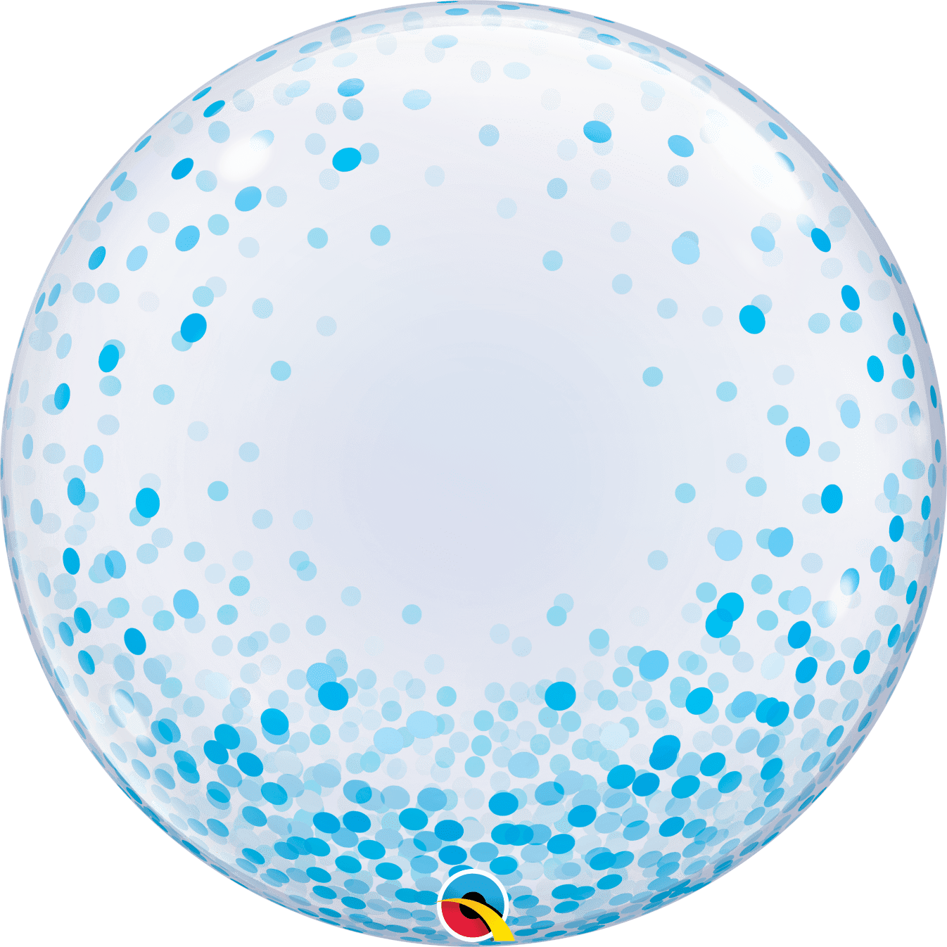 Qualatex 24 Inch Blue Confetti Dots Deco Bubble  57789