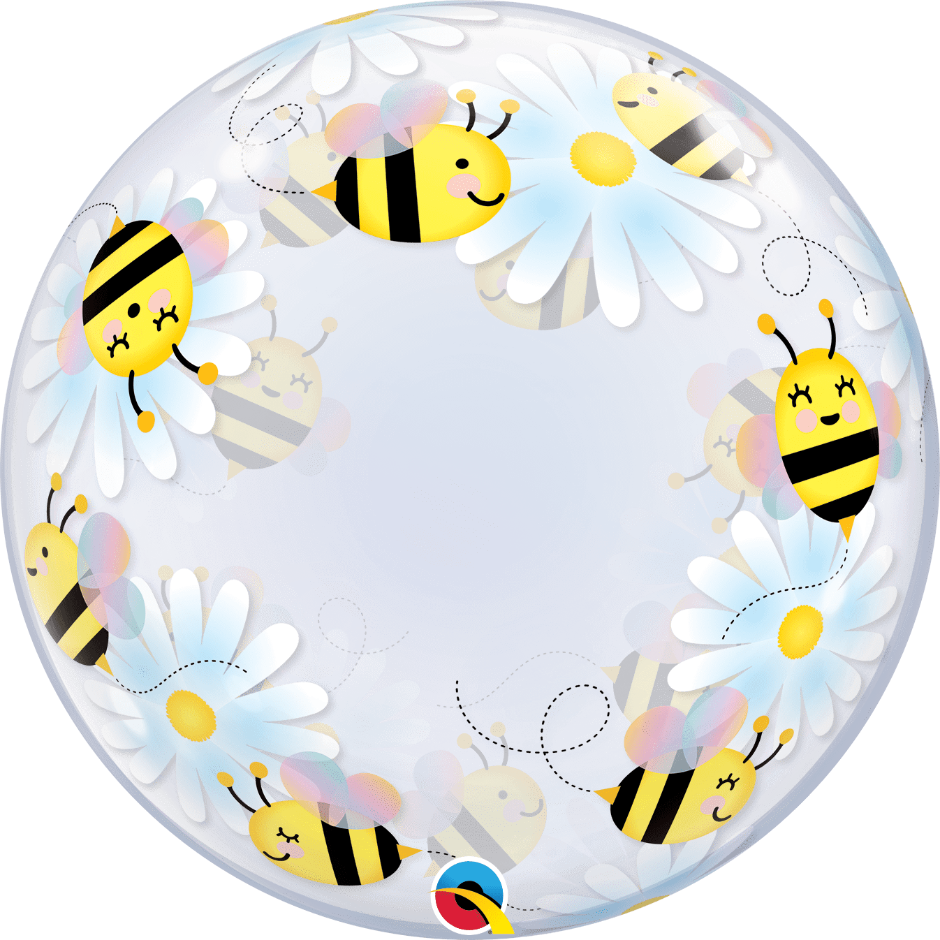 Qualatex 24 Inch Sweet Bees Daisies Deco Bubble  15733