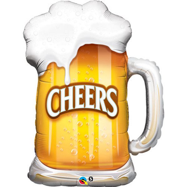 Qualatex 35 inch Cheers! Beer Mug Foil Balloon_23488@-F-CBM__95812