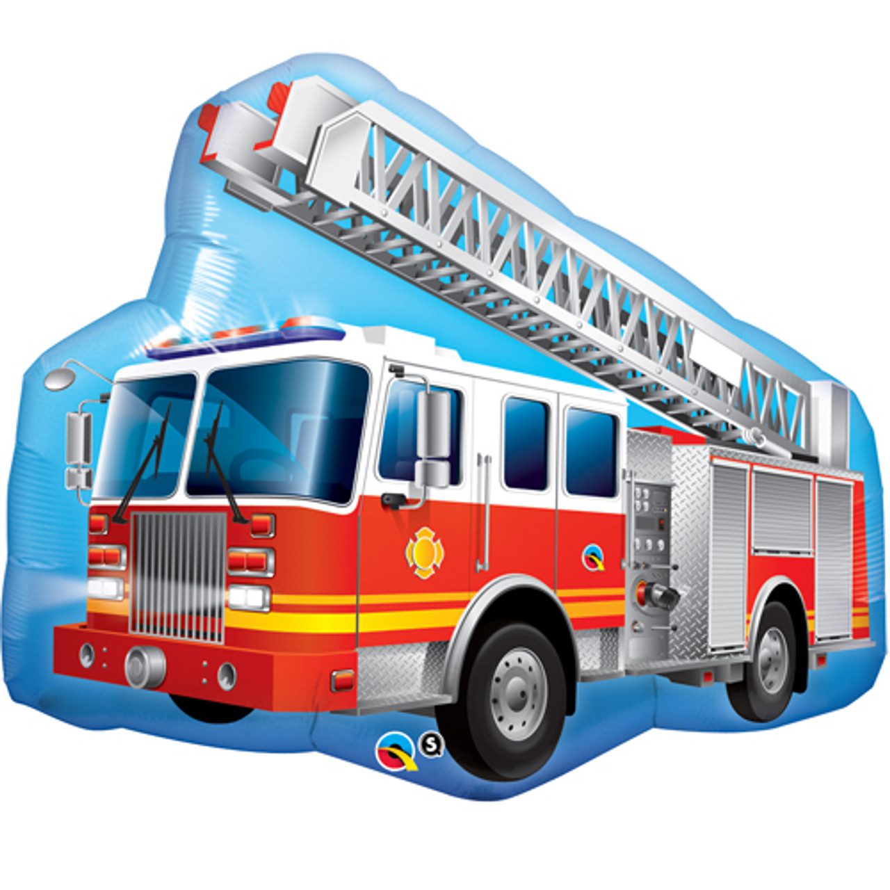 Qualatex 36 inch Red Fire Engine Foil Balloon_16466