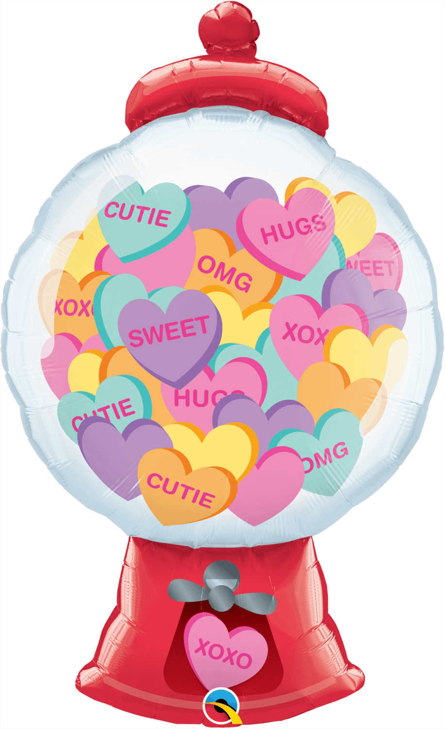 Qualatex 43 inch Candy Hearts Gumball Machine Foil Balloon_24710_24711B