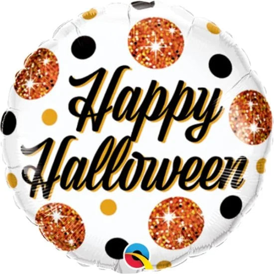 Qualatex 9 inch Halloween Sparkly Spots Mini Foil Balloon (Air Filled)_89740-halloween-sparkly-dots-air-fill-balloonjpg.image.550x550.webp