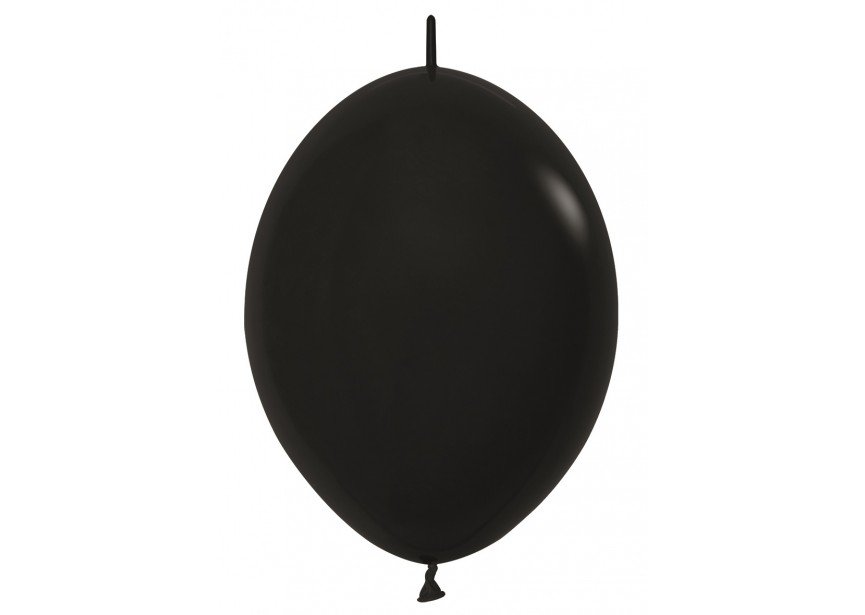 Sempertex 12 inch Fashion Black Link-O-Loon Latex Balloons