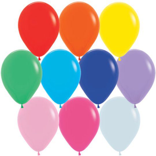 Sempertex Fashion Colour Solid 10 Assorted Latex Balloons 20001966 20002277 20005829 