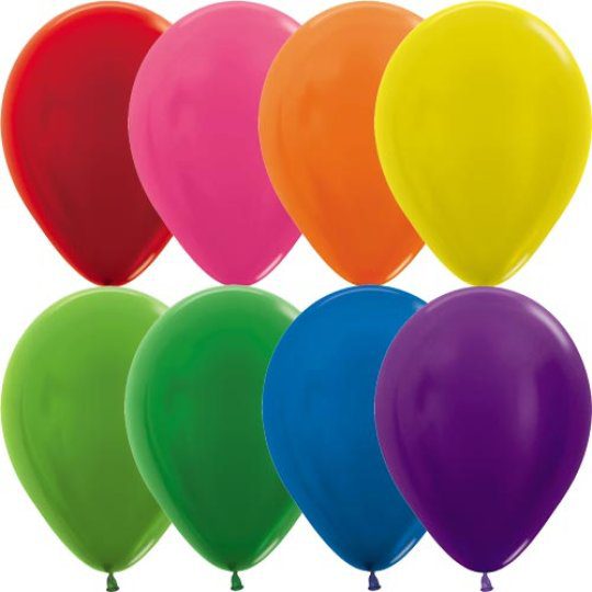 Sempertex Metallic Solid Assorted Latex Balloons 20002023 20000856