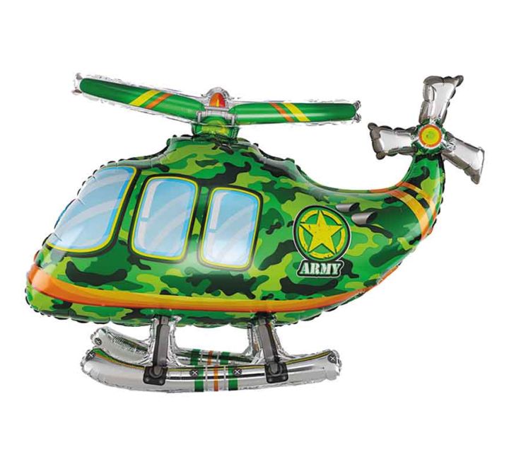 Sensations 32 inch Green Helicopter Foil Balloon