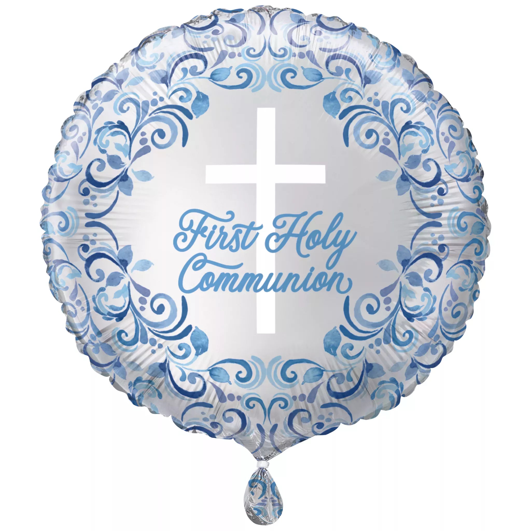 Unique 18 inch First Holy Communion Blue Foil Balloon