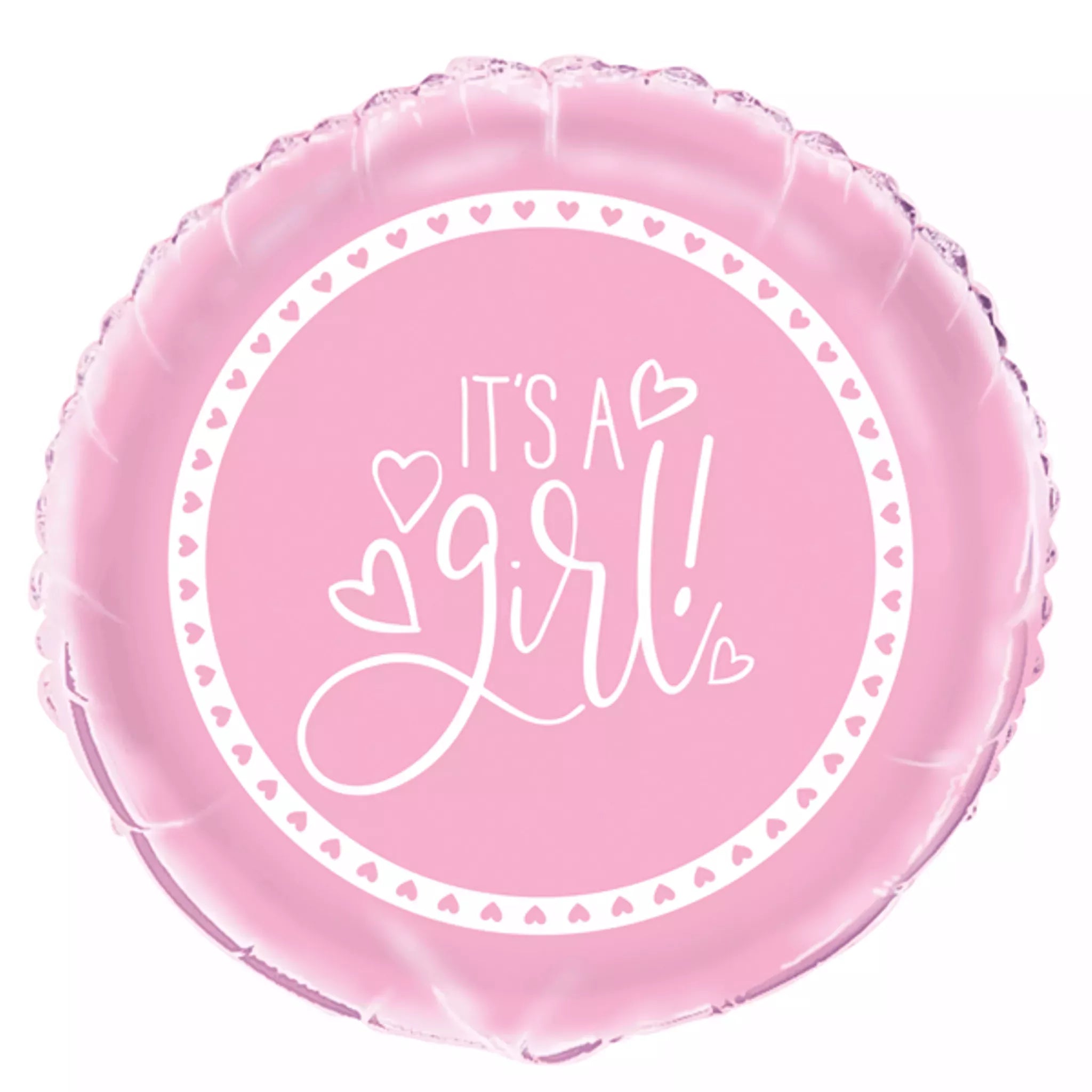 Unique 18 inch IT'S A Girl Pink Foil Balloon