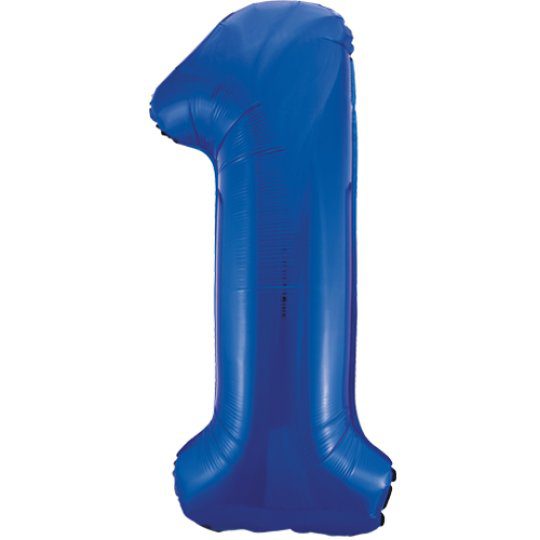 Unique 34 inch Blue Foil Number Balloons Age 1