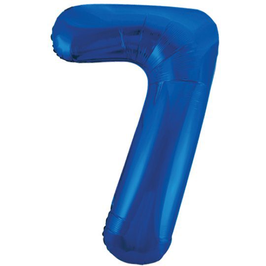 Unique 34 inch Blue Foil Number Balloons Age 7