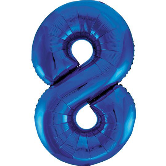 Unique 34 inch Blue Foil Number Balloons Age 8