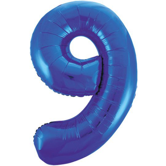Unique 34 inch Blue Foil Number Balloons Age 9