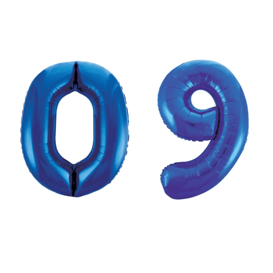 Unique 34 inch Blue Foil Number Balloons_Age0 -9