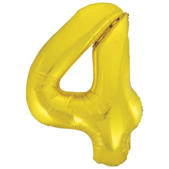 Unique 34 inch Gold Foil Number Balloons Age 4